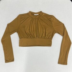 Heart & Hips Brown Crop Top Stylish Essential​